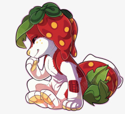 草莓小狗布偶素材