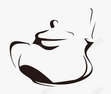 过水茶叶茶壶图标图标