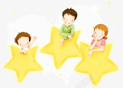 星星爱心童话手绘母婴高清图片