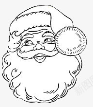 简笔画黑色圣诞老人图标图标