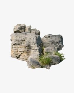 灰色植物不规则的石头高清图片