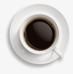 黑咖啡咖啡俯瞰高清图片