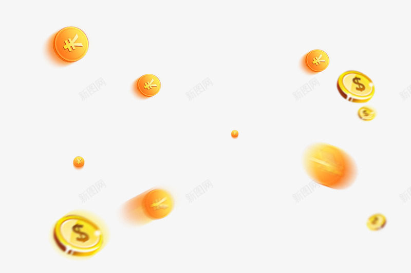 飞溅的金色金币png免抠素材_88icon https://88icon.com 金色 飞溅的金色金币