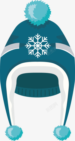 毛球冬季绿色护耳帽素材