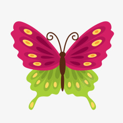 彩色蝴蝶标签贴纸矢量图素材