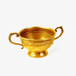 金色碗盆图案素材