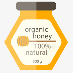 扁平化有机蜂蜜包装矢量图素材