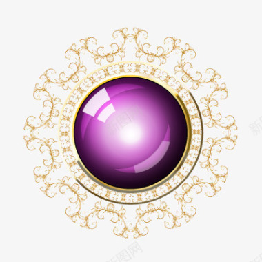 宝石紫色宝石装饰图标图标