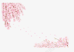 春暖花开粉色桃花装饰素材