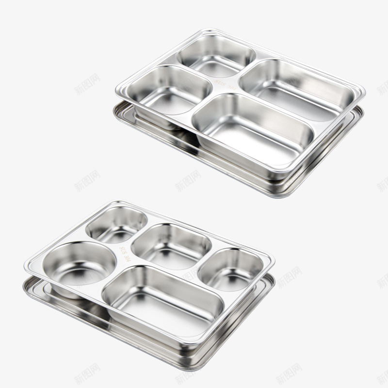 304不锈钢分格餐盘png免抠素材_88icon https://88icon.com 304不锈钢分格餐盘 不锈钢盘子 产品实物 分格餐盘 厚加深盘子 快餐盘 食堂学生餐盘 饭盒