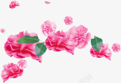 文艺清新粉色花朵装饰素材