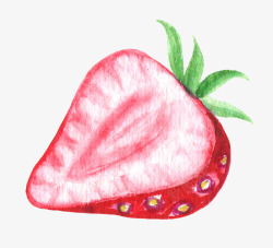 卡通手绘水果装饰海报草莓素材