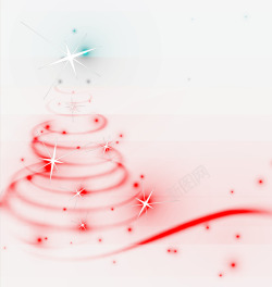圣诞树星光炫酷光效圣诞树高清图片