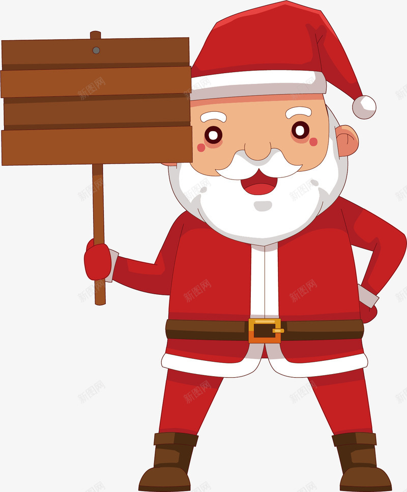 手拿木牌的圣诞老人png免抠素材_88icon https://88icon.com 卡通手绘 圣诞老人 圣诞节 微笑 木牌 水彩 牌子