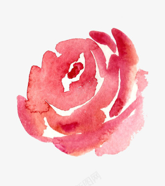 浪漫水彩花朵卡通图标图标水彩玫瑰图标