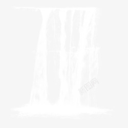 白色瀑布磅礴大气装饰图案白色瀑布高清图片