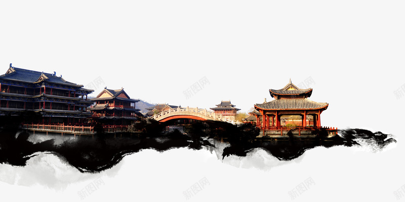 周庄风景psd免抠素材_88icon https://88icon.com 中国风 古镇 古镇封面 周庄旅游 奇景 水黑周庄