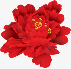 手绘红色花朵国庆海报素材