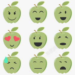 苹果表情符号集合素材