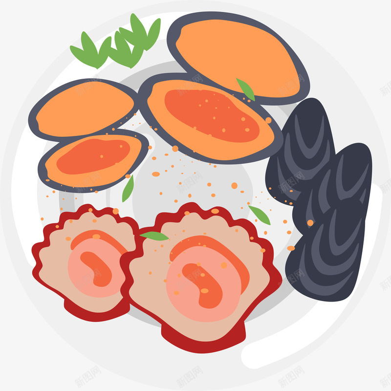 卡通寿司贝壳美食插画png免抠素材_88icon https://88icon.com 卡通 寿司 海鲜 海鲜产品 贝壳 贝壳美食 食物