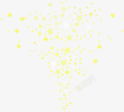 黄色星星满天飞素材