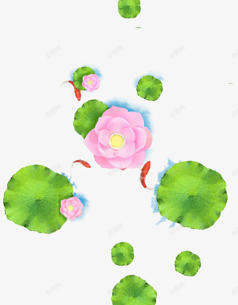 清新唯美文艺荷花装饰背景psd免抠素材_88icon https://88icon.com 唯美 文艺 海报 清新 荷花 装饰图案