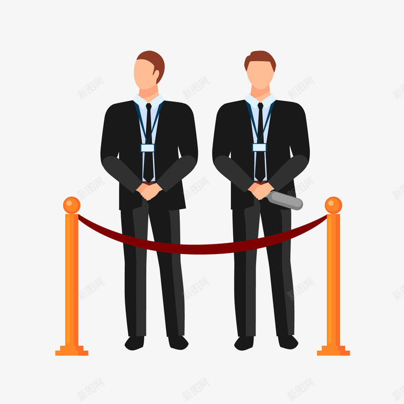 卡通男子保安png免抠素材_88icon https://88icon.com 保安员 卡通人物 卡通保安 卡通男子 背景装饰 黑衣人物