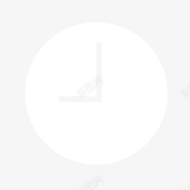 时间白色IOS时钟图标图标
