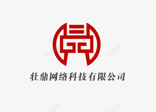 东华大学红色logo网络科技logo创意标志图标图标