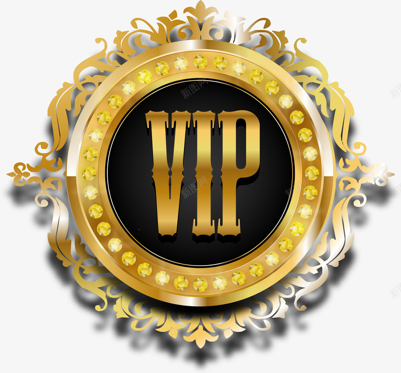 金色简约vip装饰图案png免抠素材_88icon https://88icon.com 光芒 标签 简约 花纹 装饰图案 金色 闪耀