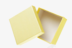 一个黄色的礼盒素材