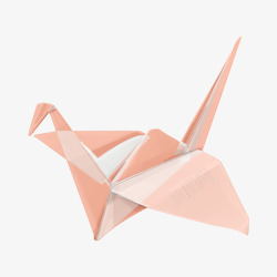 粉色折叠的千纸鹤素材