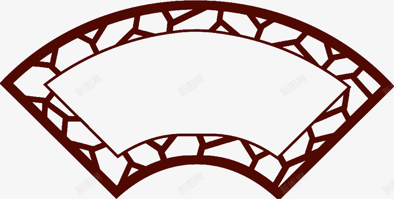 棕色扇形中国风线条中秋png免抠素材_88icon https://88icon.com 中秋 国风 扇形 棕色 线条