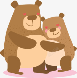 情人节甜蜜相拥的大熊矢量图素材