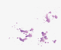 各种样式的水墨痕迹紫色墨迹泼墨矢量图高清图片