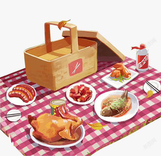 食物野餐卡通手绘插画png免抠素材_88icon https://88icon.com 卡通 手绘 插画 野餐 食物