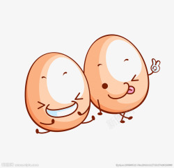 简洁的卡通卡通可爱鸡蛋高清图片