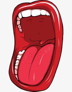 张开的嘴巴张开的大嘴巴手绘图高清图片