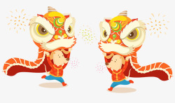 中国喜庆节日传统节日舞狮素材
