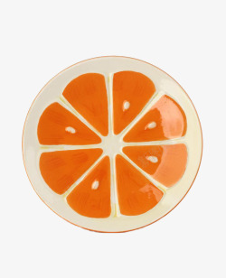 圆形柑橘横截面手绘图素材