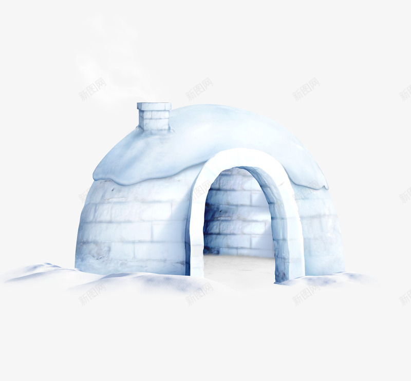 冰雪圆顶小屋png免抠素材_88icon https://88icon.com 冬 冰雪 小屋 雪