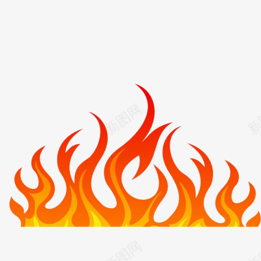 火热招新卡通火焰的火热图标图标