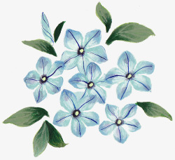 淡雅蓝色小碎花装饰图案素材