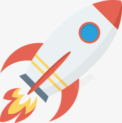 卡通飞船火箭发射火箭图标高清图片