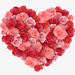 心形元素玫瑰花爱心高清图片