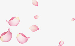 飞舞的粉色花瓣元素素材
