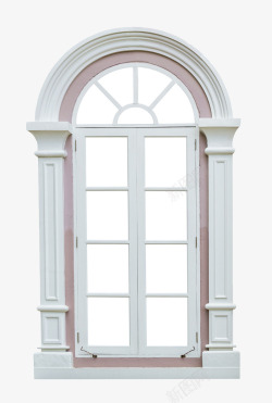 欧式门窗白色手绘欧式拱门高清图片