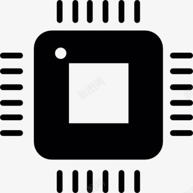 RFID芯片计算机微处理器图标图标