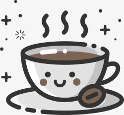 咖啡mbe风格卡通装饰咖啡图标矢量图高清图片