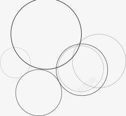 组合圆圈黑色线条圆圈高清图片